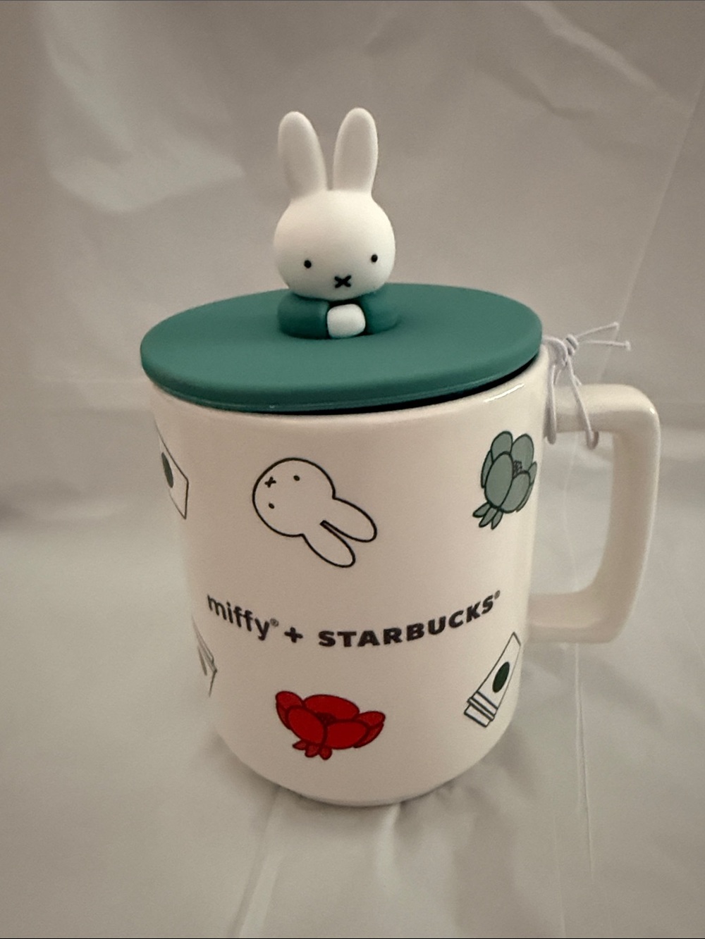 Starbucks x Miffy White Ceramic Mug with Teal Lid